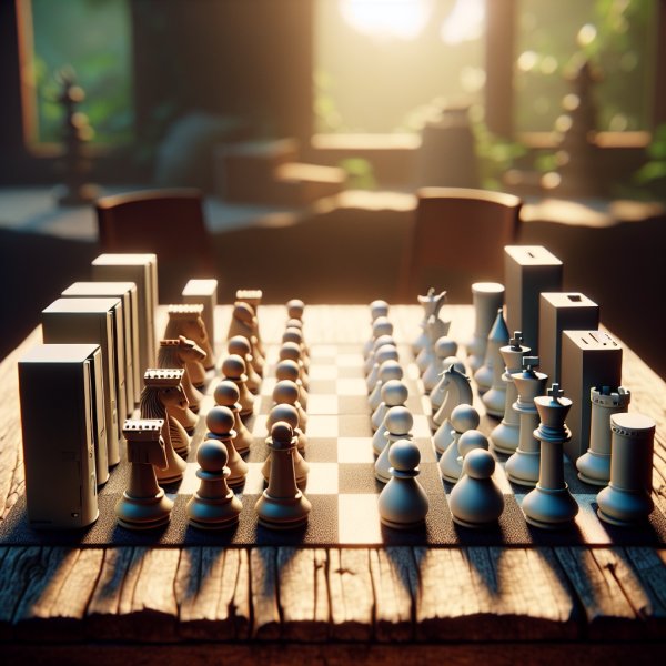 Whispers of Innovation: The Microsoft-Apple Chess Game