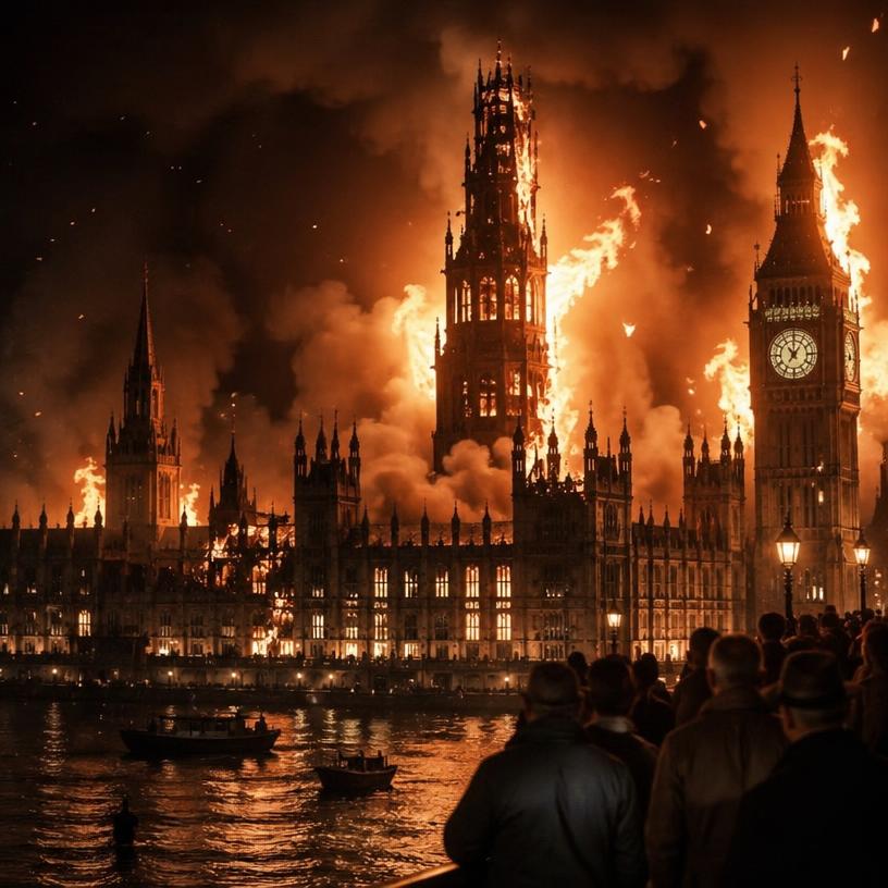 The Fiery Fiasco: London's Night of Destruction