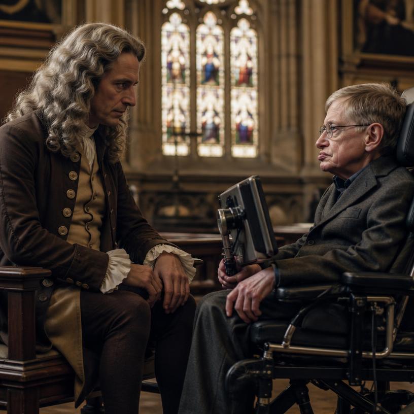 Battle of the Brains: Newton vs. Hawking!